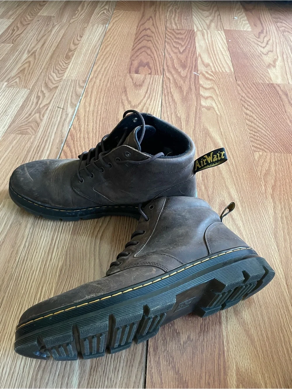 Dr. Martens Bonny Crazy Horse Leather Casual Boots in Dark Brown Size 13 M